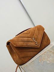 Kitlife Saint Laurent Lou Lou Bag Brown Suede 801439 29x17x8cm - 4