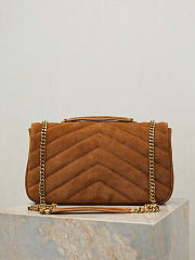 Kitlife Saint Laurent Lou Lou Bag Brown Suede 801439 29x17x8cm - 2