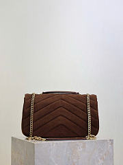 Kitlife Saint Laurent Lou Lou Bag Dark Brown Suede 801439 29x17x8cm  - 6