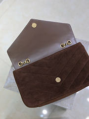 Kitlife Saint Laurent Lou Lou Bag Dark Brown Suede 801439 29x17x8cm  - 3