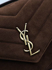 Kitlife Saint Laurent Lou Lou Bag Dark Brown Suede 801439 29x17x8cm  - 4