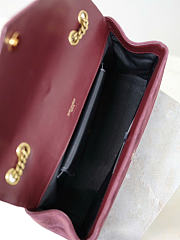 Kitlife Saint Laurent Lou Lou Bag Burgundy Suede 801439 29x17x8cm  - 6