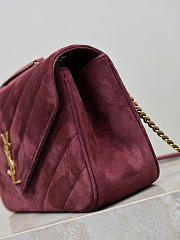 Kitlife Saint Laurent Lou Lou Bag Burgundy Suede 801439 29x17x8cm  - 4