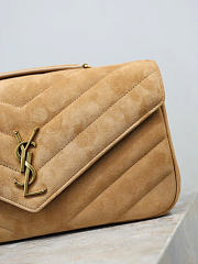 Kitlife Saint Laurent Lou Lou Bag Beige Suede 801439 29x17x8cm  - 2