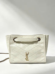 Kitlife Saint Laurent Niki Mini Shopping Bag In White Leather A0088075 19x16x7cm - 1