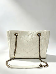 Kitlife Saint Laurent Niki Mini Shopping Bag In White Leather A0088075 19x16x7cm - 4