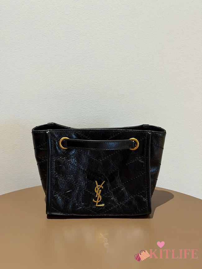Kitlife Saint Laurent Niki Mini Shopping Bag In Black Leather A0088075 19x16x7cm  - 1