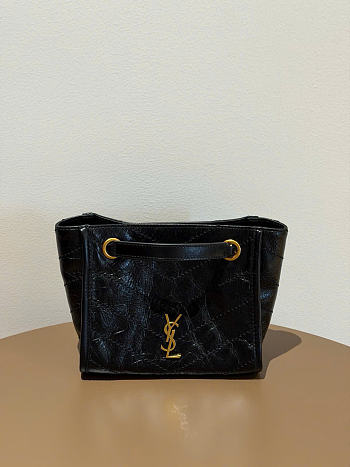 Kitlife Saint Laurent Niki Mini Shopping Bag In Black Leather A0088075 19x16x7cm 