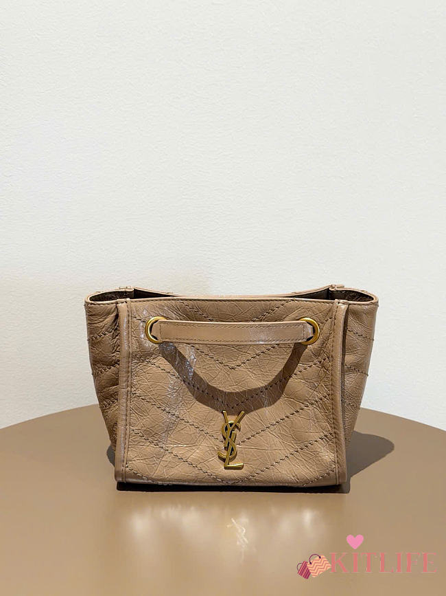 Kitlife Saint Laurent Niki Mini Shopping Bag In Beige Leather A0088075 19x16x7cm  - 1