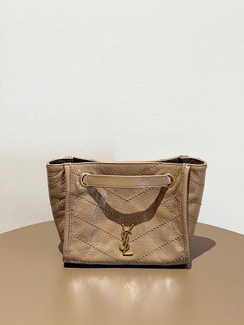 Kitlife Saint Laurent Niki Mini Shopping Bag In Beige Leather A0088075 19x16x7cm 