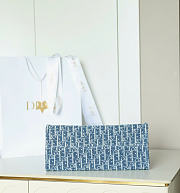 Kitlife Dior Dioriviera Medium Spongy Book Tote Blue Spongy Dior Oblique Fabric 36x27x16cm - 5