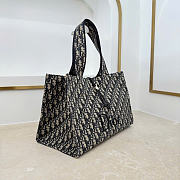 Kitlife Dior Dioriviera Medium Spongy Book Tote Dark Blue Spongy Dior Oblique Fabric 36x27x16cm - 5