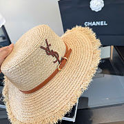 Kitlife Saint Laurent Flat-top Straw Hat   - 2