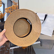 Kitlife Dior Wide-Brim Straw Hat With Embroidered Logo  - 2