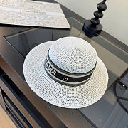 Kitlife Dior Flat-top Hat White  - 4