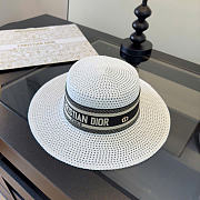 Kitlife Dior Flat-top Hat White  - 3