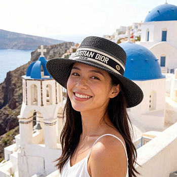 Kitlife Dior Flat-top Hat Black