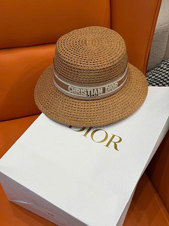 Kitlife Dior Straw Hat Dark Beige
