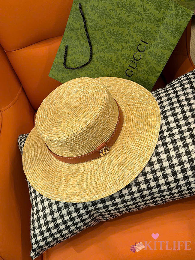 Kitlife Gucci Vintage Wide-brim Hat Natural - 1