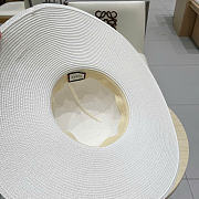 Kitlife Gucci Dome-Top Wide-Brim Straw Hat White - 2