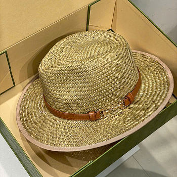 Kitlife Gucci Horsebit Straw Hat Natural