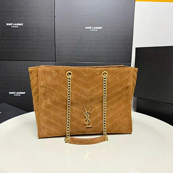 Kitlife Saint Laurent Niki Shopping Bag In Brown Suede Leather 871151 33x27x14cm 