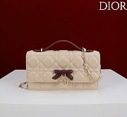Kitlife Dior My Dior Mini Bag Two-Tone Beige and Burgundy Cannage Lambskin 21x11.5x4.5cm - 1