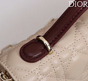 Kitlife Dior My Dior Mini Bag Two-Tone Beige and Burgundy Cannage Lambskin 21x11.5x4.5cm - 2