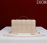 Kitlife Dior My Dior Mini Bag Two-Tone Beige and Burgundy Cannage Lambskin 21x11.5x4.5cm - 5