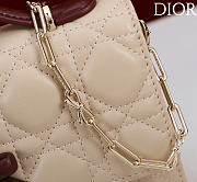 Kitlife Dior My Dior Mini Bag Two-Tone Beige and Burgundy Cannage Lambskin 21x11.5x4.5cm - 6
