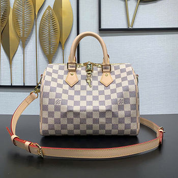 Kitlife Louis Vuitton Speedy Bandoulière 25 Bag Damier Azur Canvas N40608 25x19x15cm