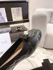 Kitlife Dior Ballet Flat Black Quilted Cannage Calfskin - 6