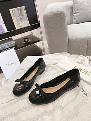 Kitlife Dior Ballet Flat Black Quilted Cannage Calfskin - 5