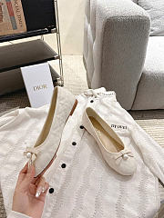Kitlife Dior Ballet Flat White Quilted Cannage Calfskin - 3