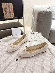 Kitlife Dior Ballet Flat White Quilted Cannage Calfskin - 2