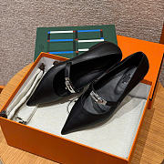 Kitlife Hermes Kelly Ballet Flat Shoes Black - 4