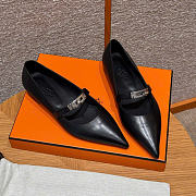 Kitlife Hermes Kelly Ballet Flat Shoes Black - 2
