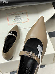 Kitlife Hermes Kelly Ballet Flat Shoes Gray - 6