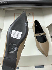 Kitlife Hermes Kelly Ballet Flat Shoes Gray - 5