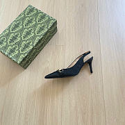 Kitlife Gucci Donna Slingback Pump Black GG Canvas - 3