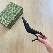 Kitlife Gucci Donna Slingback Pump Black GG Canvas - 4