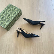 Kitlife Gucci Donna Slingback Pump Black GG Canvas - 2