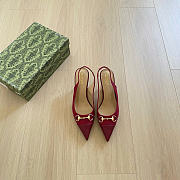 Kitlife Gucci Donna Slingback Pump Burgundy GG Canvas - 1