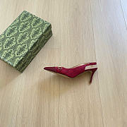 Kitlife Gucci Donna Slingback Pump Burgundy GG Canvas - 2