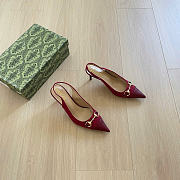 Kitlife Gucci Donna Slingback Pump Burgundy GG Canvas - 3
