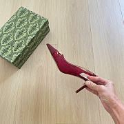 Kitlife Gucci Donna Slingback Pump Burgundy GG Canvas - 4
