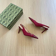 Kitlife Gucci Donna Slingback Pump Burgundy GG Canvas - 6