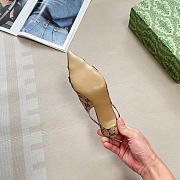 Kitlife Gucci Donna Slingback Pump Beige & Dark Brown GG Canvas  - 5