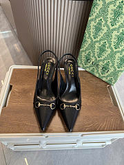 Kitlife Gucci Donna Slingback Pump Black Leather - 1