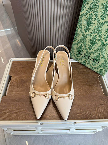Kitlife Gucci Donna Slingback Pump White Leather
